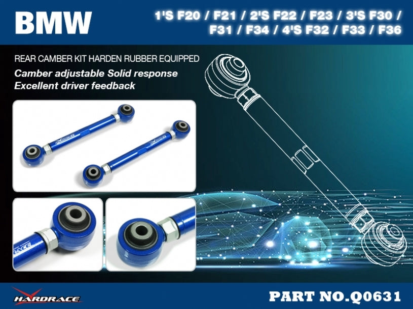 Hardrace Rear Camber Kit – BMW (Q0631) – Hardened Rubber