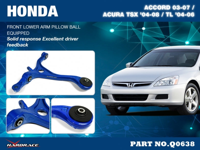 Hardrace Front Lower Arm OEM Style (Pillow Ball) – Honda Accord Euro CL9 (2003–2008) (Q0638) – Default Title