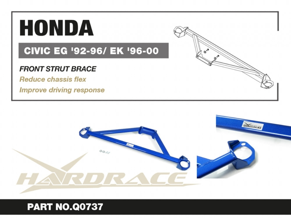 Hardrace Front 3 Point Strut Brace – Honda Civic 1992–1995 (Q0737) – Q0737