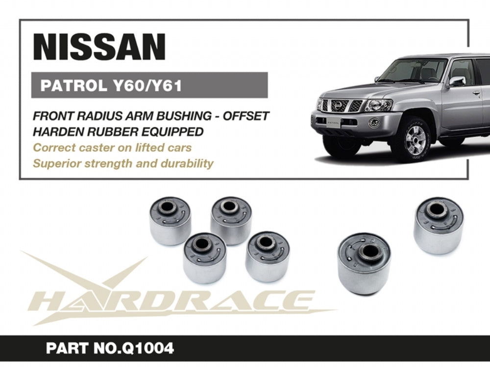 Hardrace Front Offset Castor Adjustment Bush – Nissan Patrol GQ / Y60 / Nissan Patrol GU / Y61 (Q1004) – Hardened Rubber