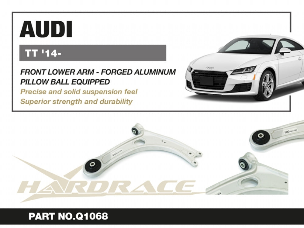 Hardrace Front Lower Arm - Forged Aluminium – Audi TT / TTS 8S – Pillow Ball