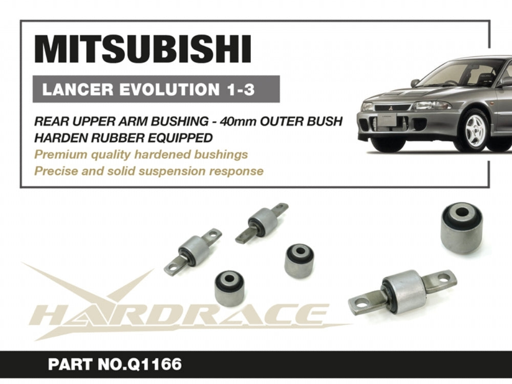 Hardrace Rear Upper Arm Bushing – Mitsubishi Lancer Evolution Evo 1–3 (Q1166) – Hardened Rubber