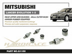 Hardrace Rear Upper Arm Bushing – Mitsubishi Lancer Evolution Evo 1–3 (Q1166) – Hardened Rubber