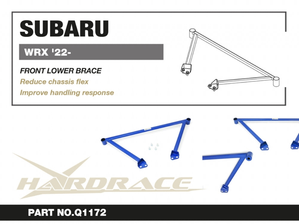 Hardrace 4-Point Front Lower Brace – Subaru WRX VB / FA24F (Q1172) – Q1172