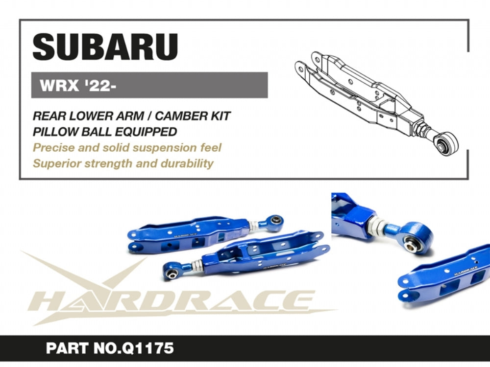 Hardrace Rear Lower Control Arm /Camber Kit – Subaru WRX VB / FA24F – Pillow Ball