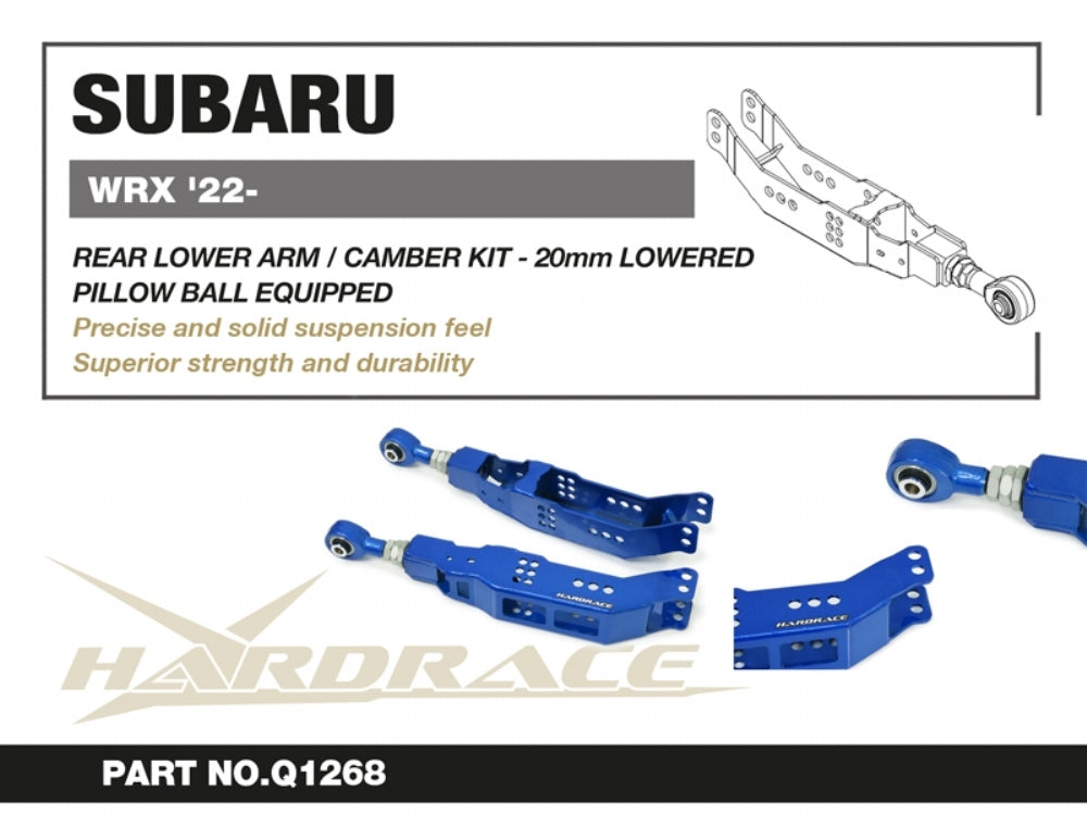 Hardrace Rear Lower Control Arm /Camber Kit – Subaru Impreza WRX STI 2008–2014 – Pillow Ball