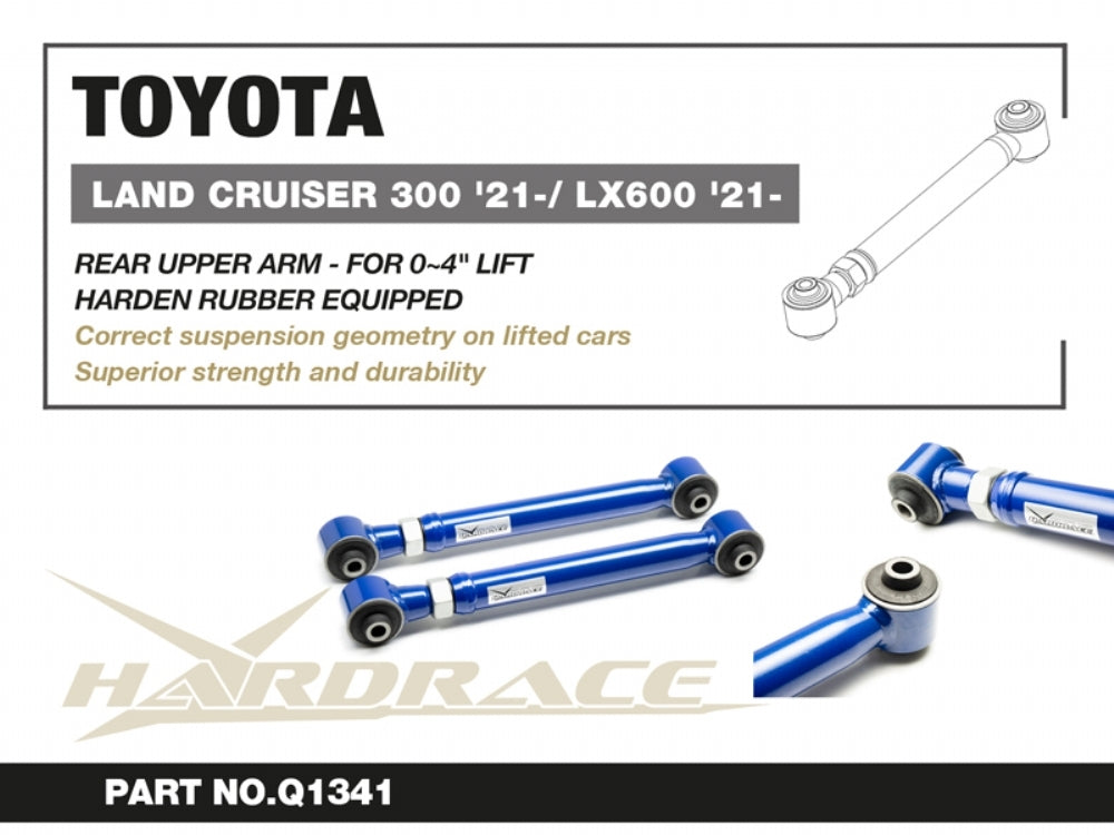 Hardrace 0-4 Inch Lift Control Rear Upper Arm – Toyota LandCruiser 300 Series (Q1341) – Default Title