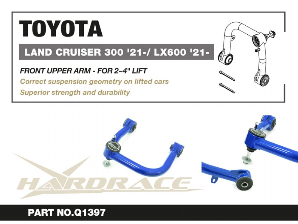 Hardrace Front Upper Arm - For 2-4 Inch Lift – Toyota LandCruiser 300 Series (Q1397) – Default Title