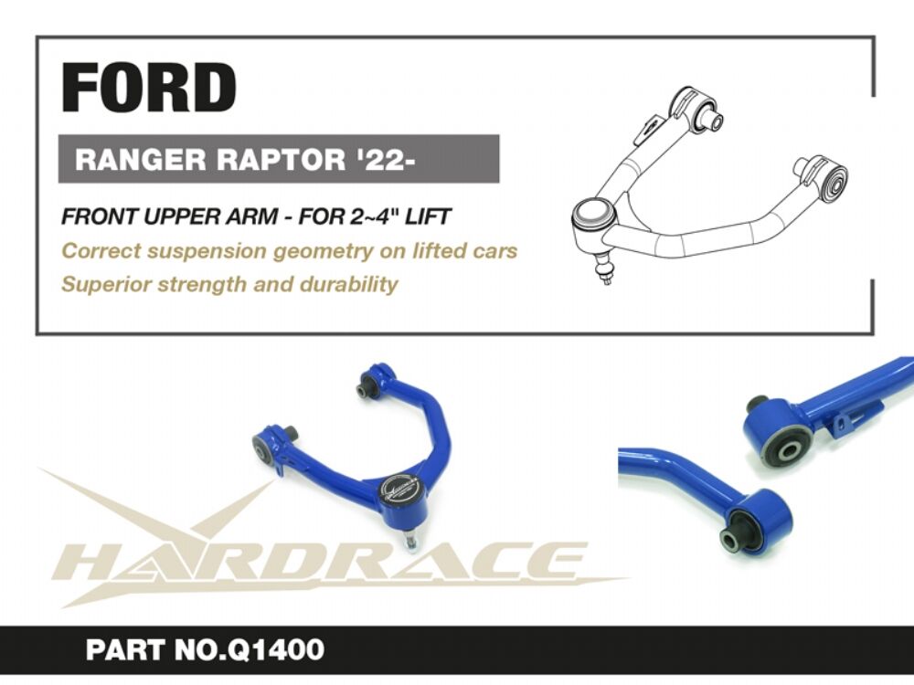 Hardrace Front Upper Arm - For 2-4 Inch Lift – Ford Ranger Next Gen Raptor (2023+) (Q1400) – Default Title