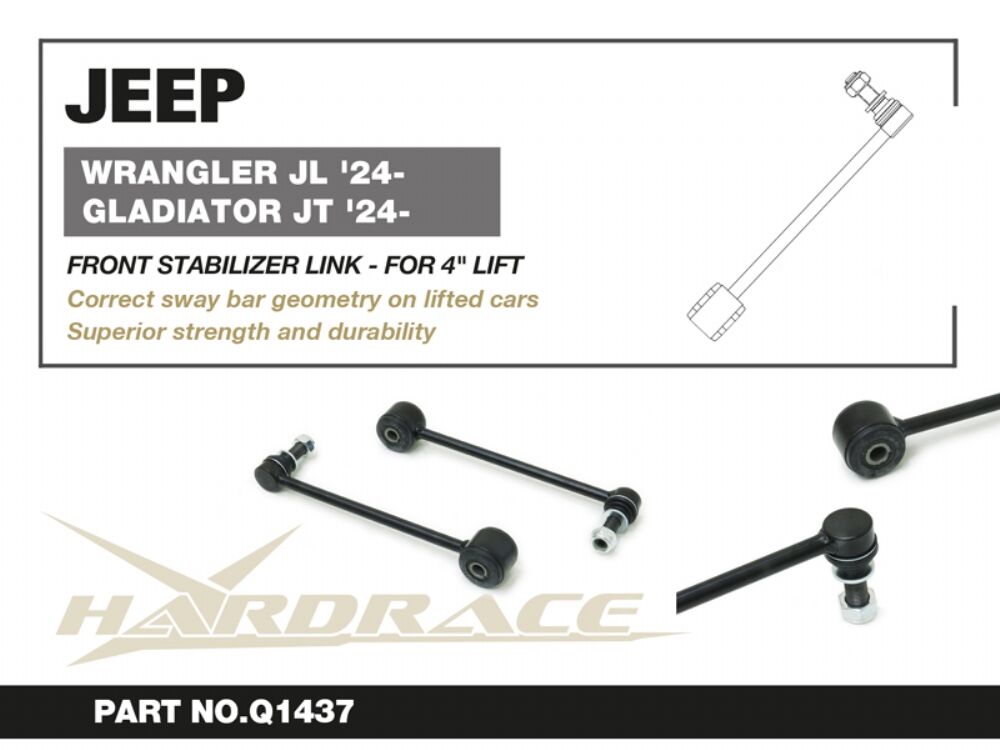 Hardrace Front Stabiliser Link - For 4 Inch Lift – Jeep Wrangler JL / 2024+ (Q1437) – Q1437
