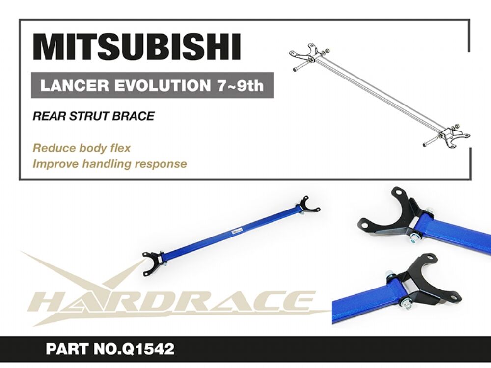 Hardrace Rear Strut Brace – Mitsubishi Lancer Evolution Evo 7–9 / Mitsubishi Lancer Evolution Evo 7–8 (Q1542) – Q1542
