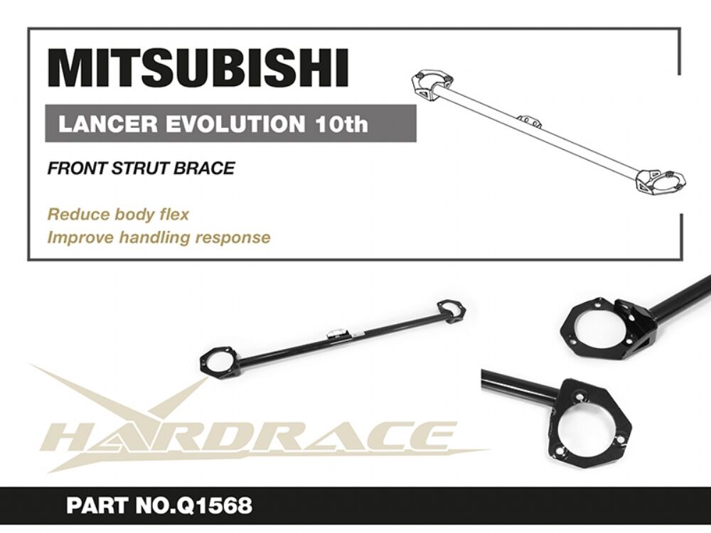 Hardrace Front Strut Brace – Mitsubishi Lancer Evolution Evo X / 10 (Q1568) – Q1568