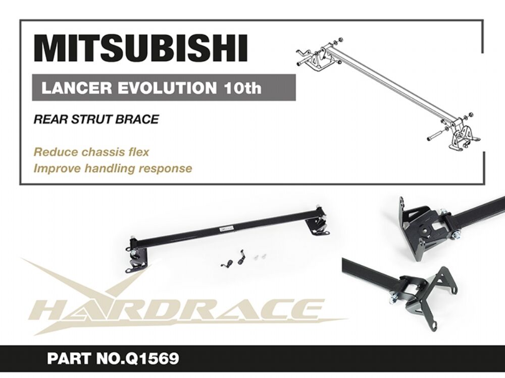 Hardrace Rear Strut Brace – Mitsubishi Lancer Evolution Evo X / 10 (Q1569) – Q1569