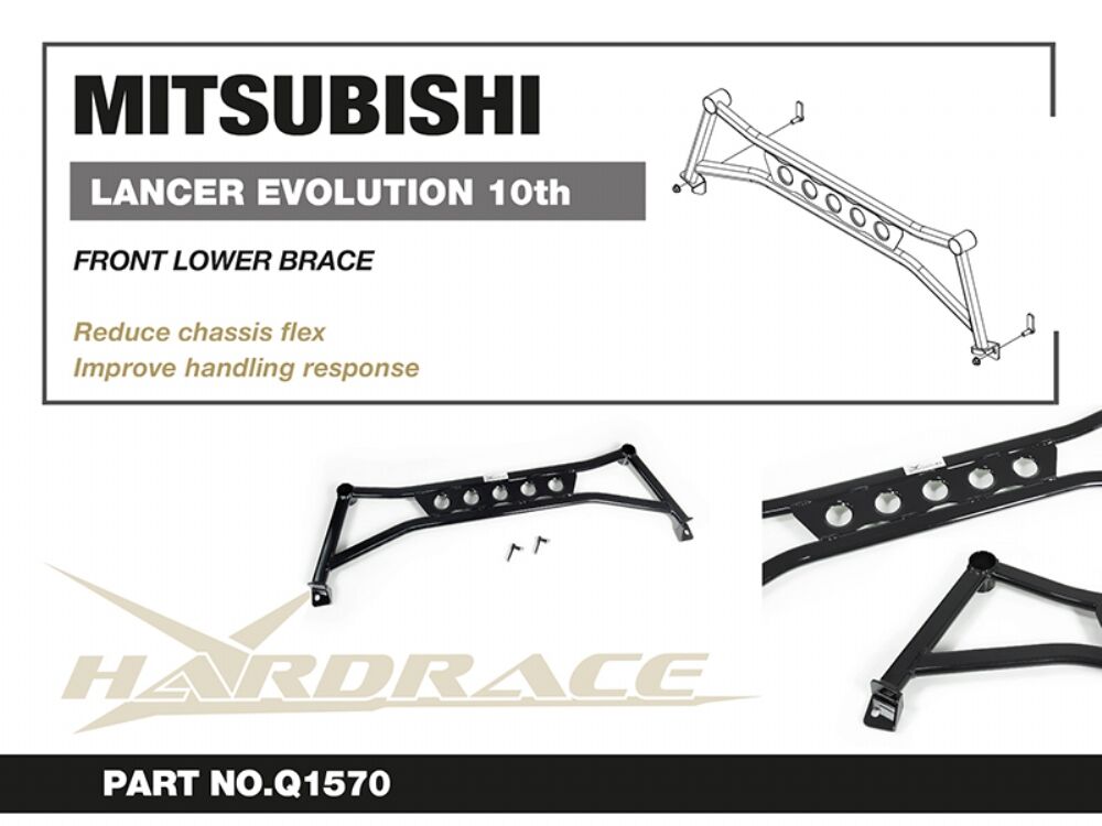 Hardrace Front Lower Brace – Mitsubishi Lancer Evolution Evo X / 10 (Q1570) – Q1570