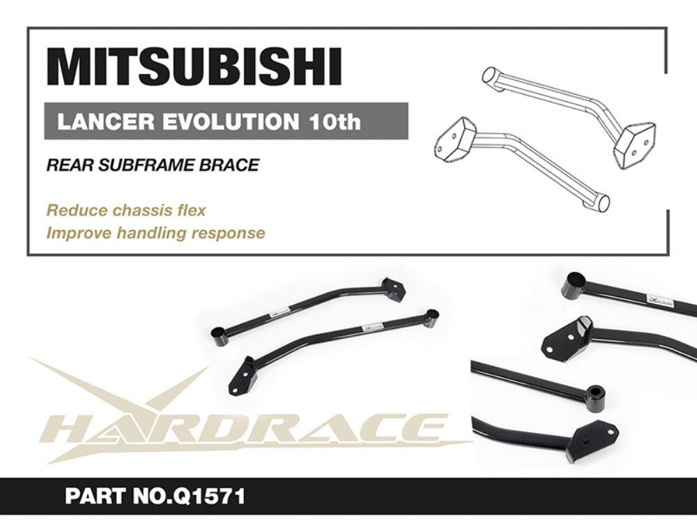 Hardrace Rear Subframe Brace – Mitsubishi Lancer Evolution Evo X / 10 (Q1571) – Q1571