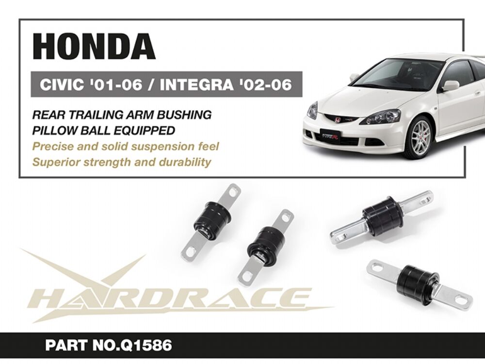 Hardrace Rear Trailing Arm Bushing – Honda Civic Type R EP3 (2001–2005) / Honda Integra / RSX DC5 (2002–2006) (Q1586) – Pillow Ball