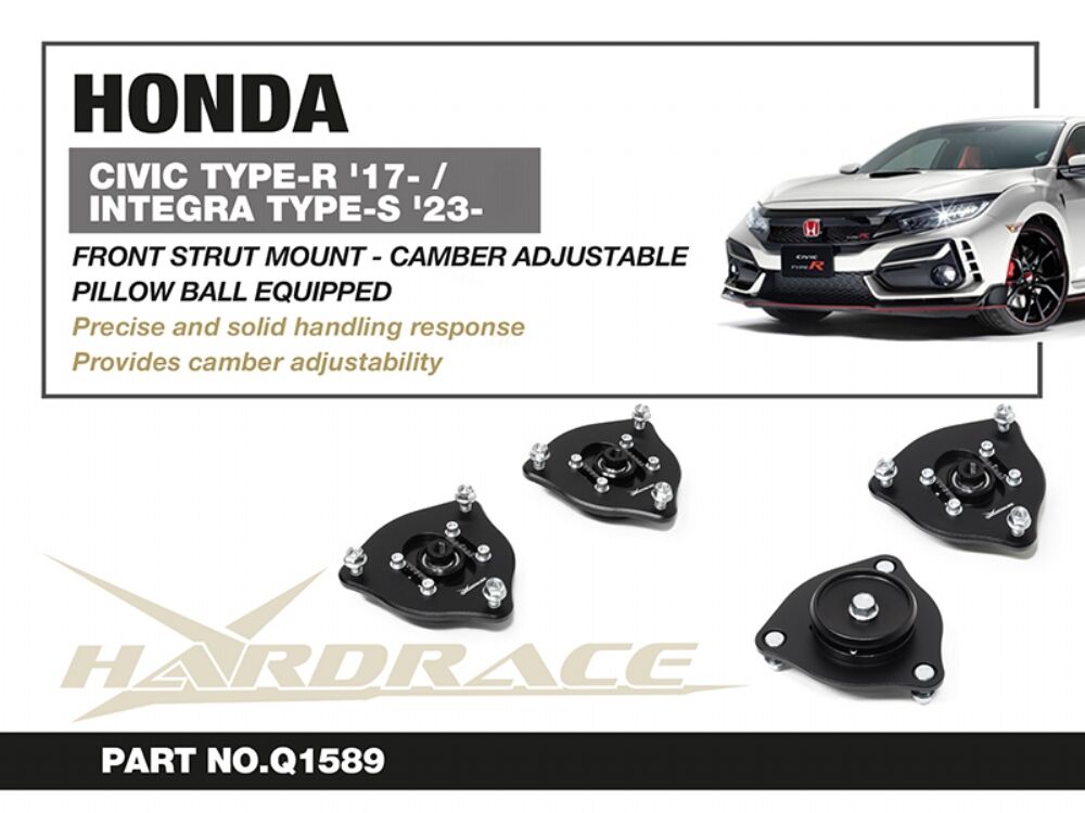 Hardrace Front Camber Adjustable Strut Mount – Honda Civic Type R FK8 (2017–2021) / Honda Civic Type R FL5 (2023+) (Q1589) – Q1589