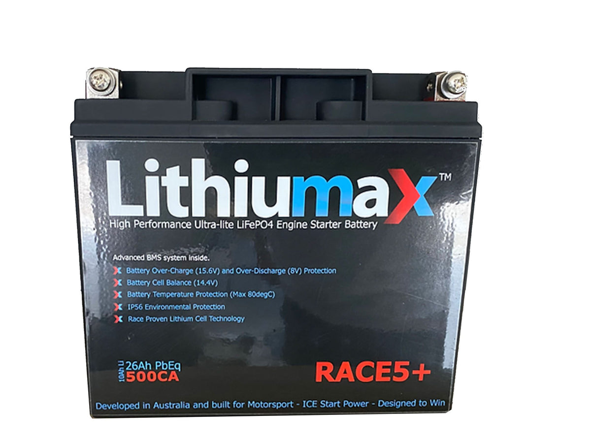 Lithiumax RACE5+ LCD 500CA Lightweight Battery — product image