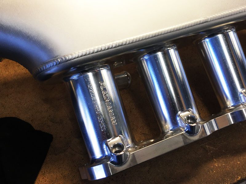 SR20DET S14 S15 four injector billet inlet manifold; finish and throttle options vary