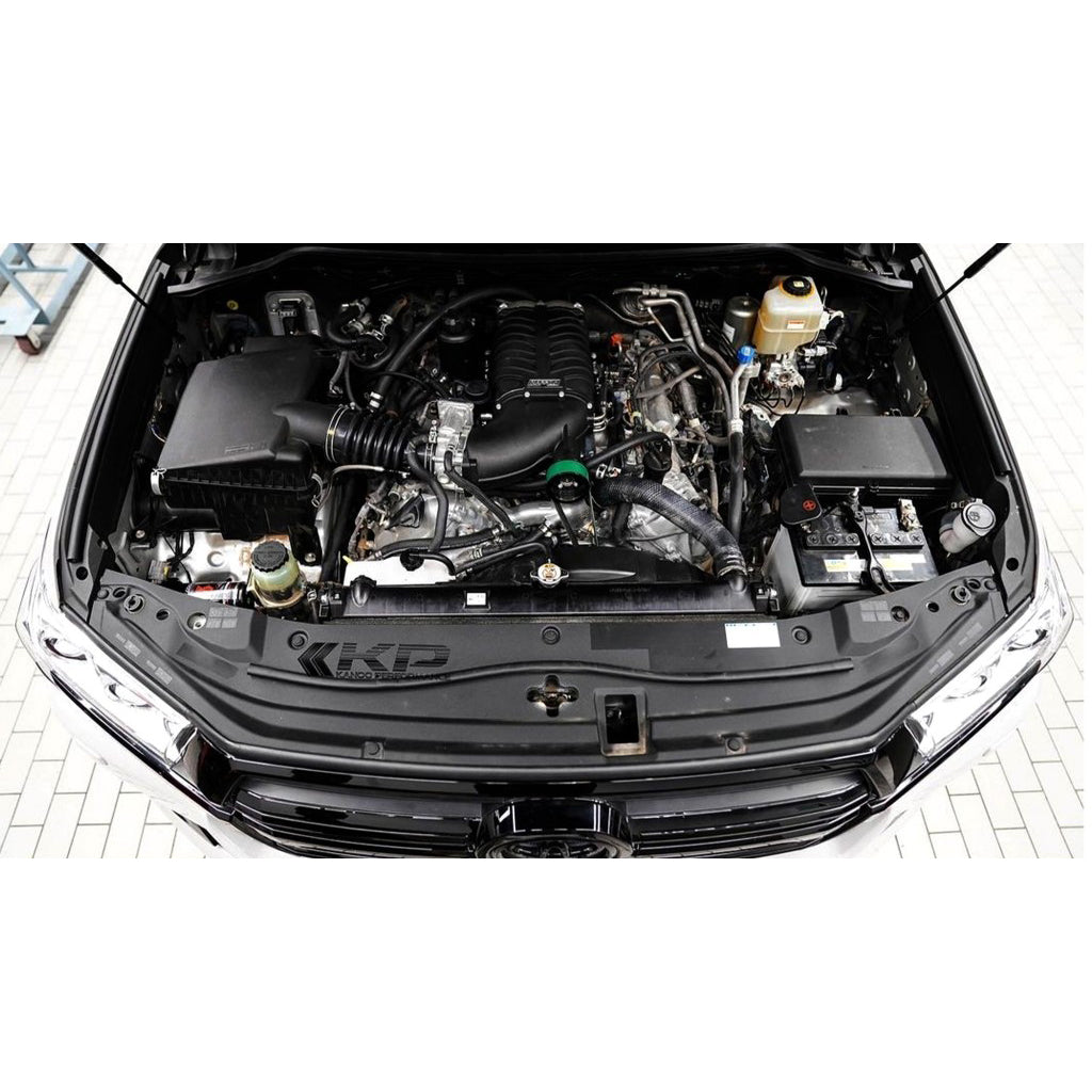 Harrop TVS1900 Toyota 1UR-FE LC200 installed engine bay