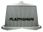 Plazmaman 76 mm twin entry Pro Series intercooler; representative core and end tank configurations