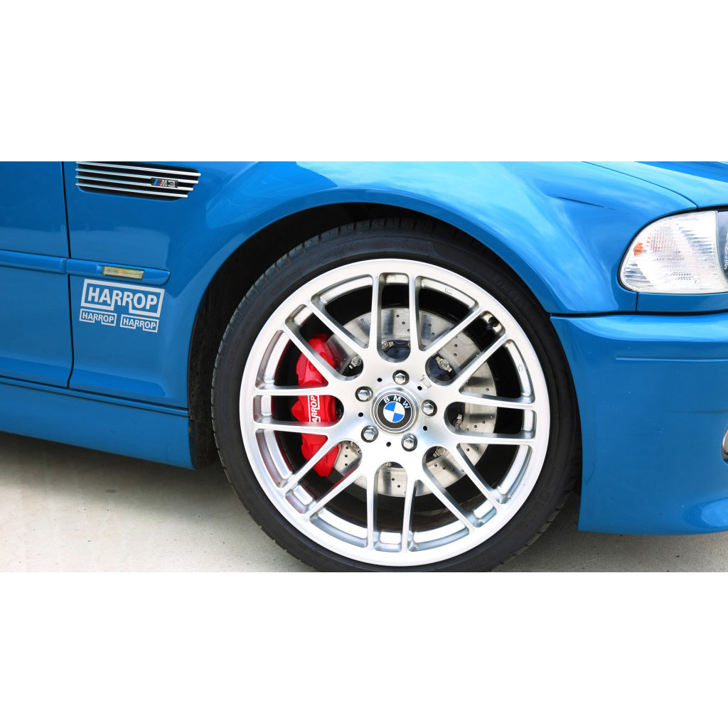 Harrop BMW E46 M3 front brake upgrade installed