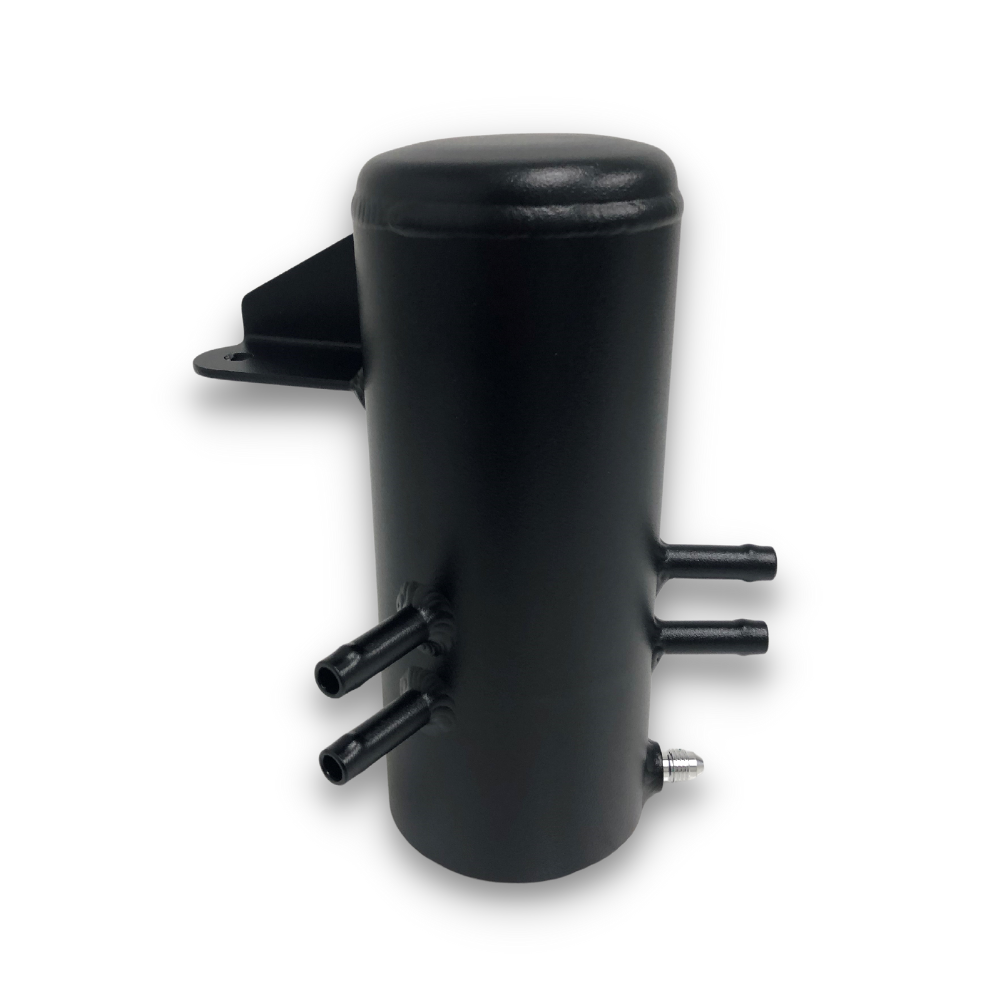 VCM Performance VE / VF LS Oil Breather Catch Can - Sealed - Black Powder Coated - V032017