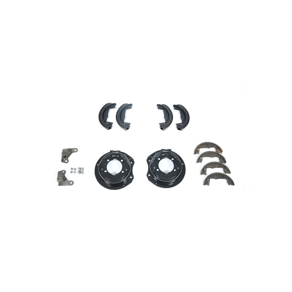 Harrop VB to VS handbrake backing plate conversion components for VT to VZ rear brakes