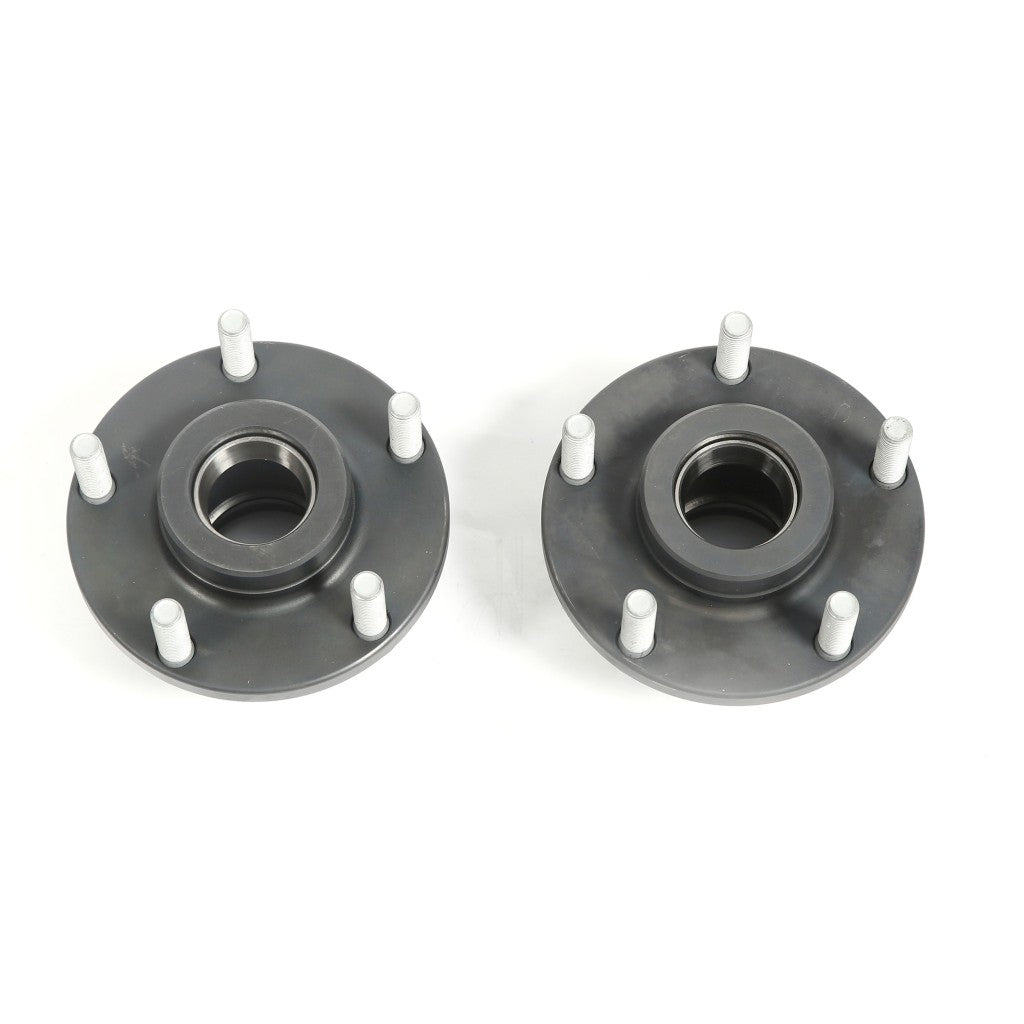 Pair of Harrop early Commodore front brake conversion hubs shown for reference