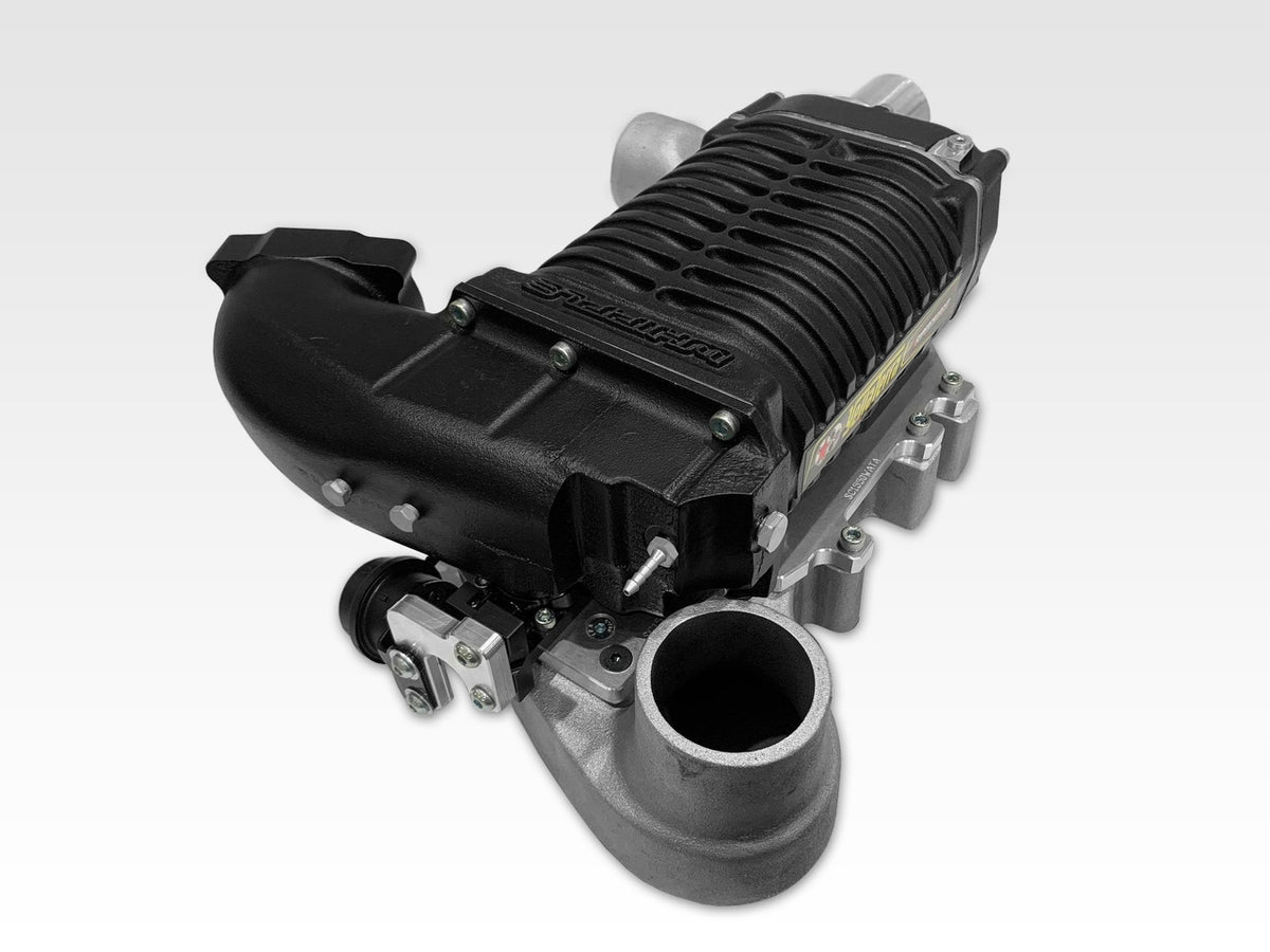 Yella Terra Whipple 2.4L L67 rear inlet and bypass assembly view