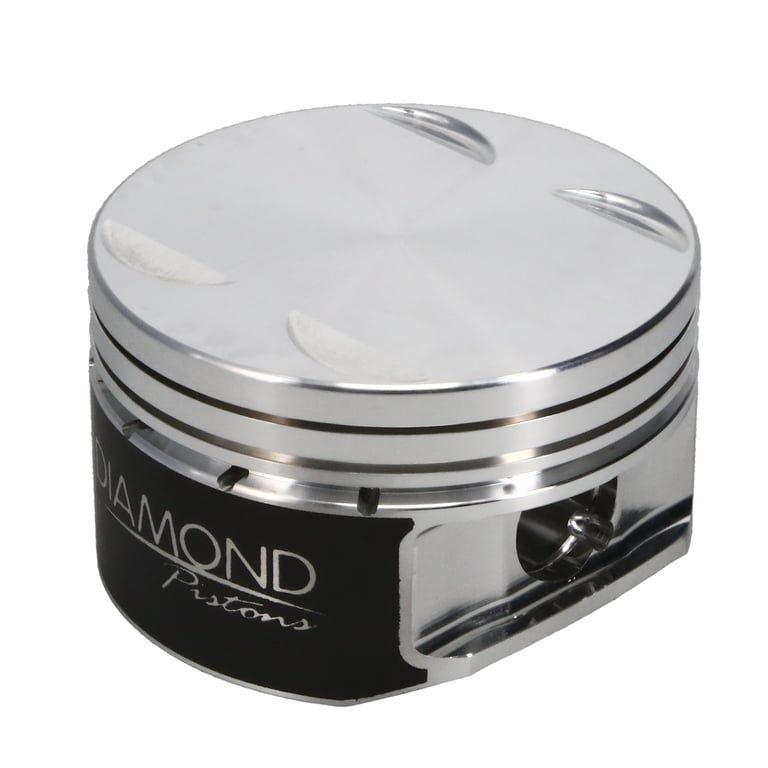 Diamond manufacturer catalogue photograph — Nissan GT-R R35 VR38DETT Forged Pistons — 94.40 mm Stroke / 6.500 in Rod. Representative design; selected kit details vary.