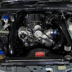 Yella Terra Whipple 2.4L L67 A2A supercharger installed in Holden engine bay