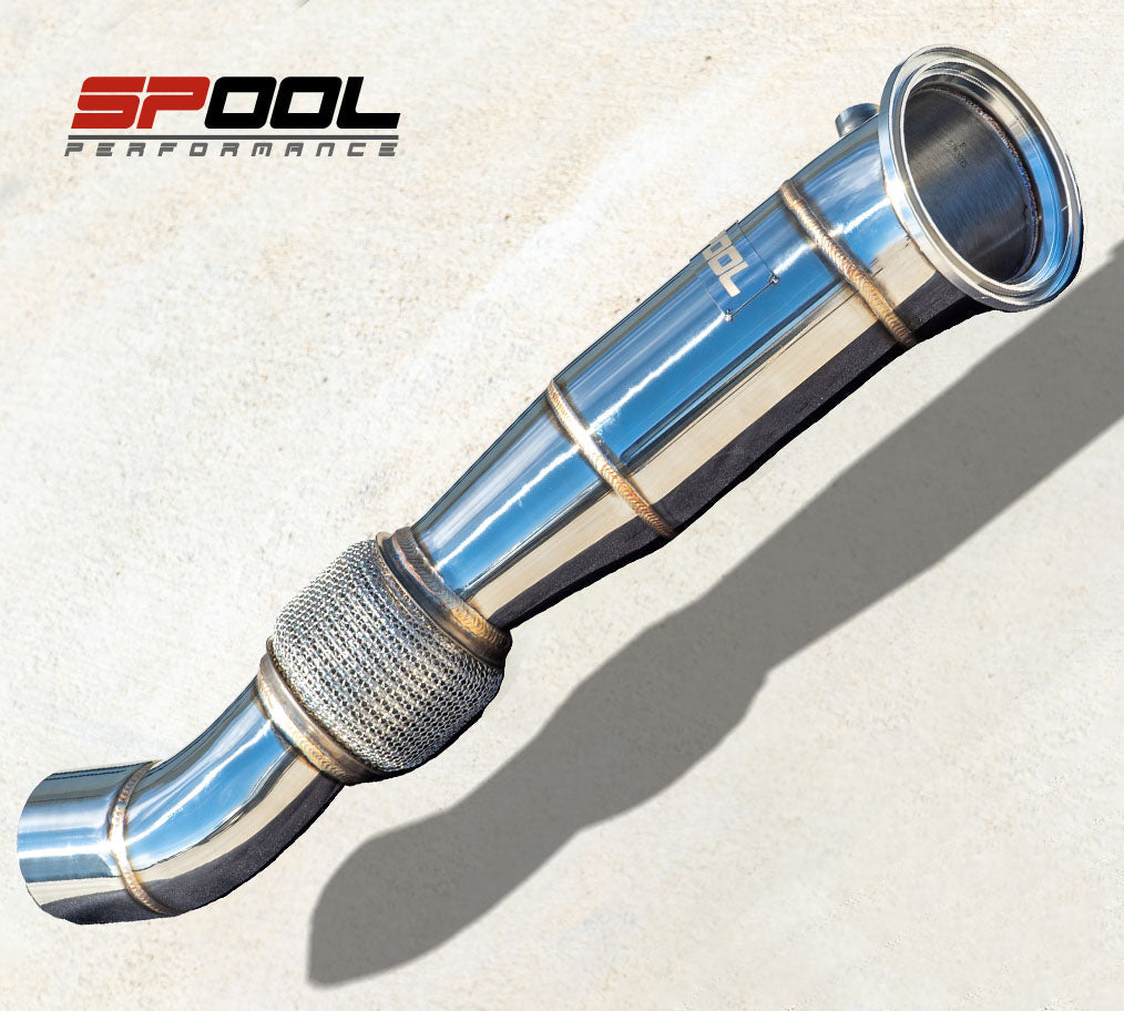 Spool 4.5-Inch Stainless-Steel Race Downpipe – BMW B58 — verified supplier image 2