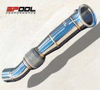 Spool 4.5-Inch Stainless-Steel Race Downpipe – BMW B58 — verified supplier image 2