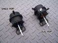 Whipple bypass actuator comparison showing single-port and dual-port actuator types