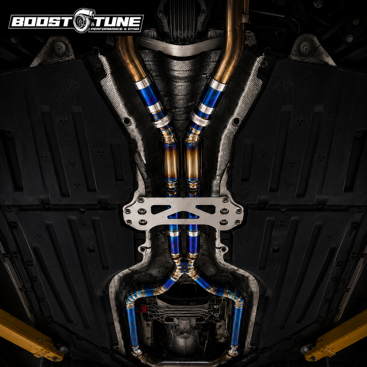 BTS Titanium Dual Uneven-Length Midpipe — Boost & Tune product image 1