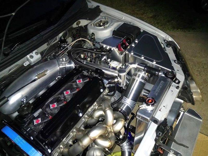 4G63 Evo 4 through 9 Pro Street long runner intake manifold; finish and options vary