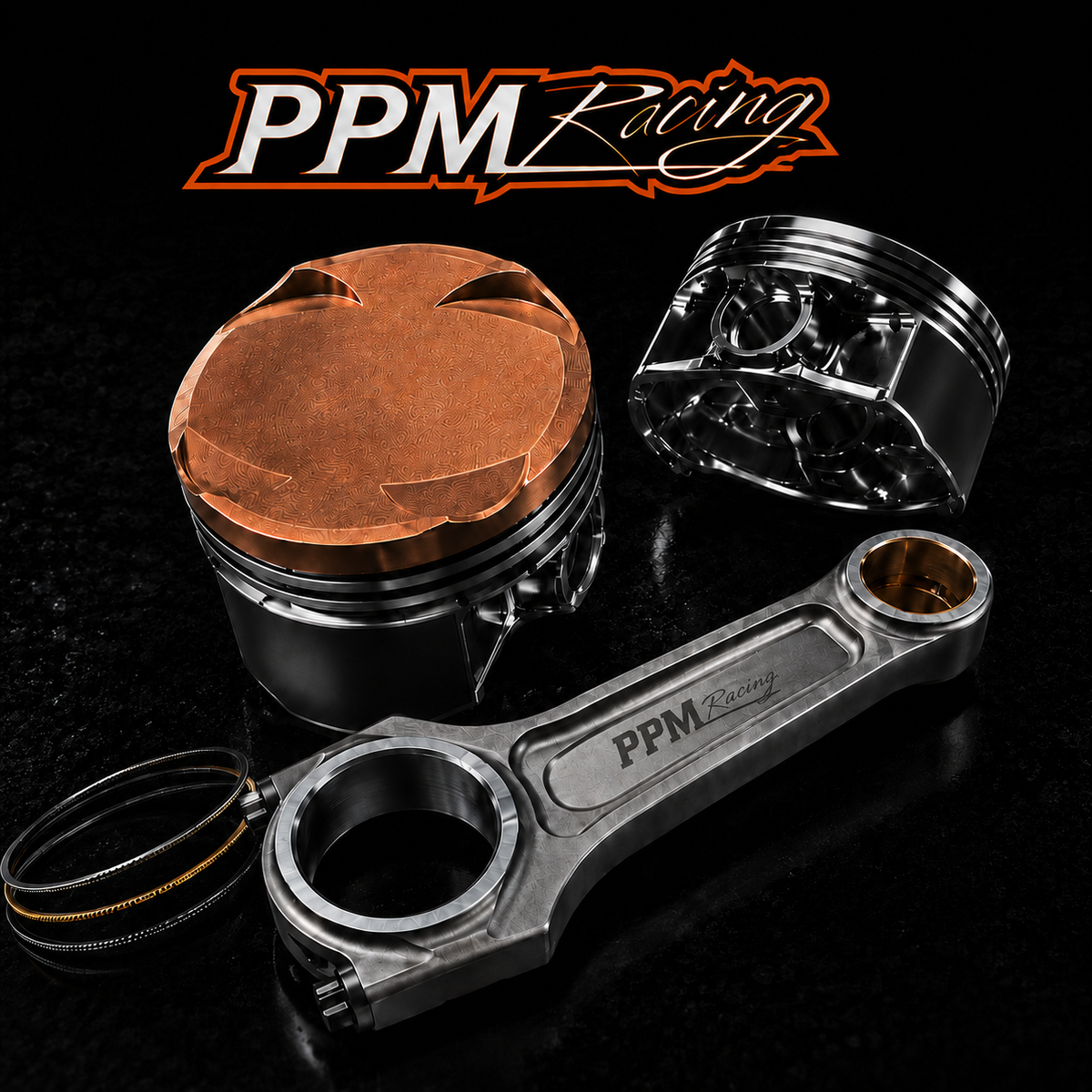 PPM RacingBMW S58B30 G8X Forged Piston and I-Beam Connecting Rod Kit — clean supplier-origin gallery image 1