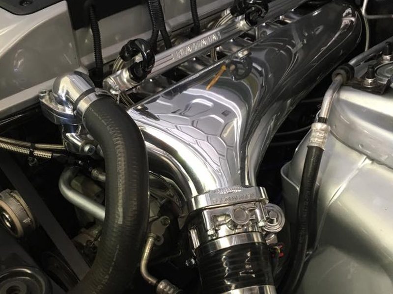 Ford Falcon Barra six injector billet inlet manifold; finish and throttle options vary