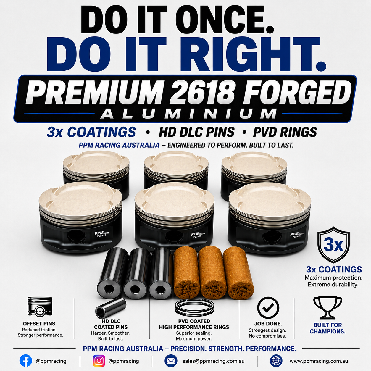 PPM Ford Barra 3.7L De-Stroker Rotating Kit