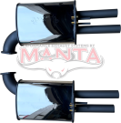 Manta DPE Holden VE VF V8 Ute WM WN Caprice Exhaust System — DPE 3in ute rear mufflers (HOLS128UR-3)