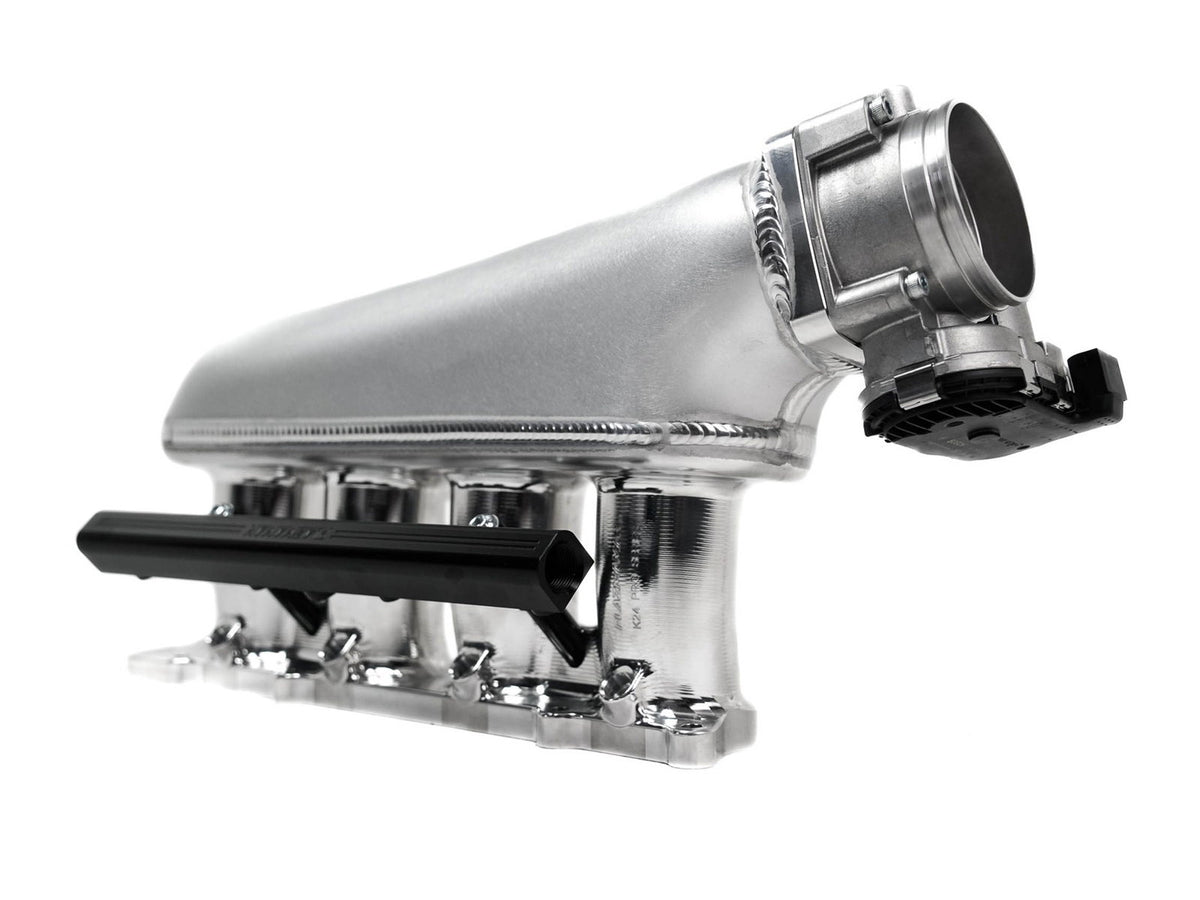 Plazmaman Honda K20 K24 RWD billet inlet manifold; dome and injector options vary