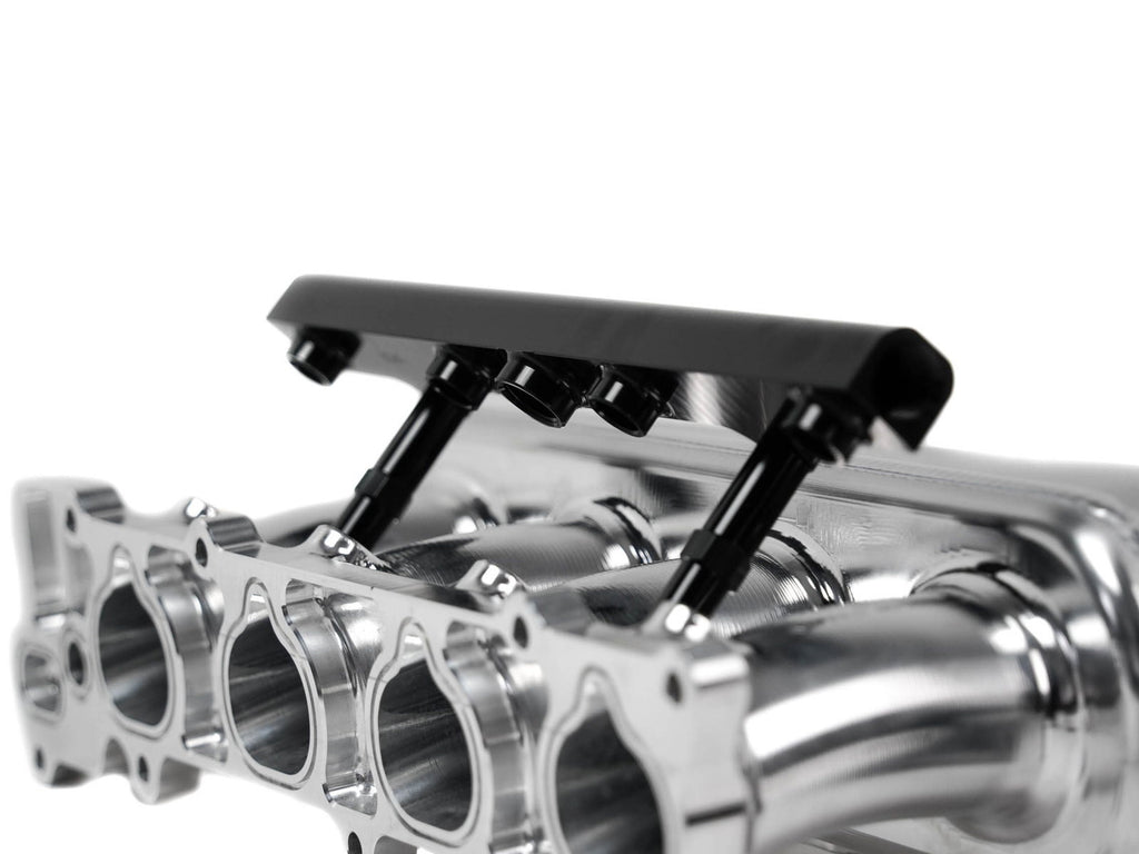 Plazmaman Honda K20 K24 RWD billet inlet manifold; dome and injector options vary