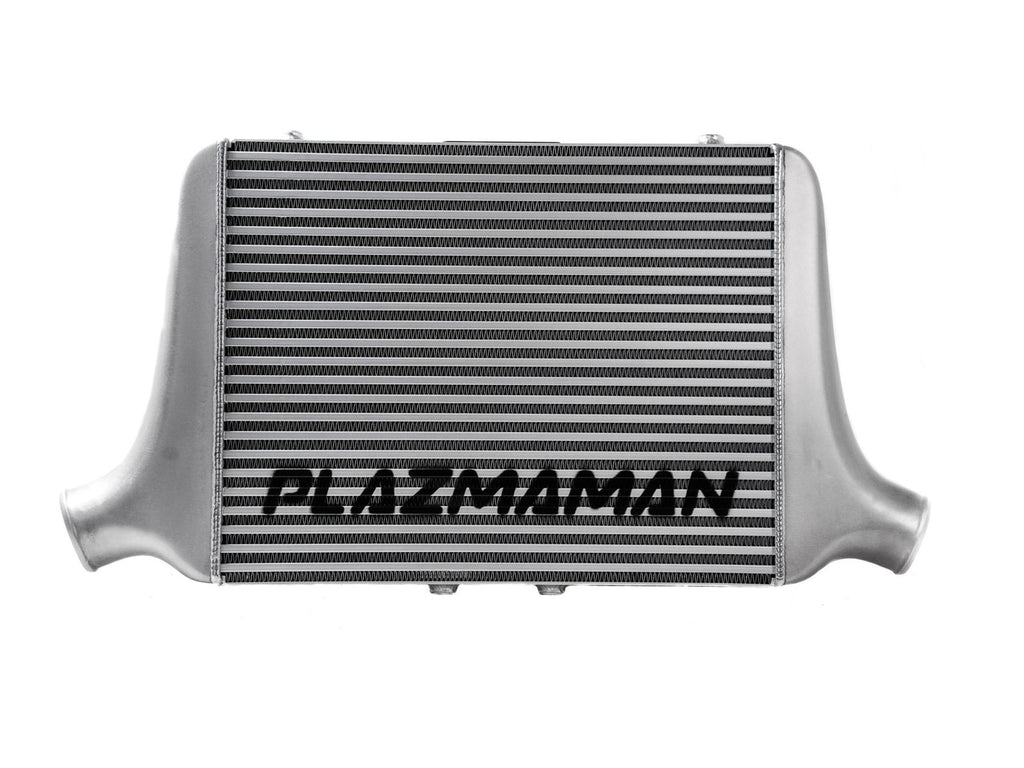 Plazmaman LS style Commodore 500 by 400 by 100 mm intercooler; finish and outlets vary