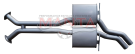 Manta Holden Statesman Caprice WK WL 5.7L LS V8 Exhaust System — Centre muffler section (MBM253MF)