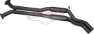 Manta Holden Statesman Caprice WH 5.7L LS V8 Exhaust System — Centre hotdog section (MBM253PHD)