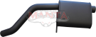 Manta Holden Commodore VT VU VX VY 3.8L V6 Exhaust System — Aluminised centre muffler (MBM280MF)