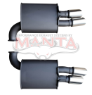 Manta Holden Commodore VE V8 Sedan Wagon 3in Exhaust System — 3in rear muffler section (MBM478MF)