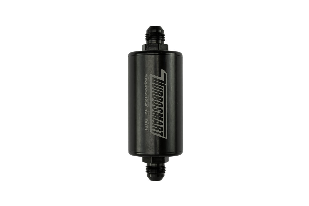 Turbosmart Inline Fuel Filter 10um 8AN Black - TS-0402-1134