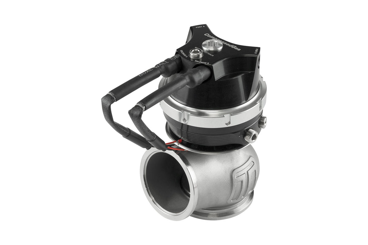 Turbosmart HyperGate45 External Wastegate Configurator - Compressed Gas Solenoid - 7 PSI - Black - TS-0553-1252